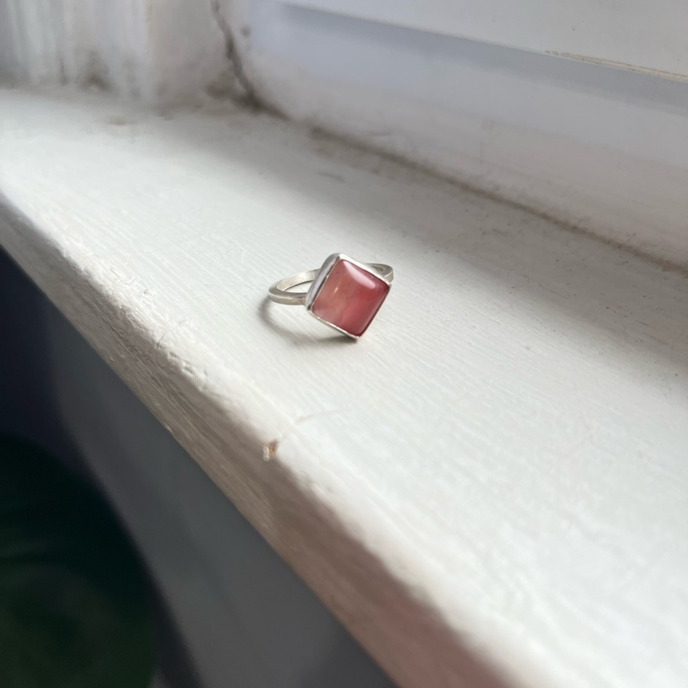 Rose Quartz Sterling Silver Ring